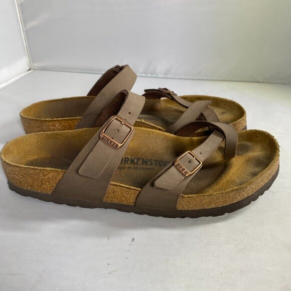 Birkenstock Mayari Birko Flor Nubuck Mocha Regular Fit 40 - Picture 1 of 6